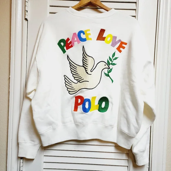 Peace love polo sweatshirt hot sale
